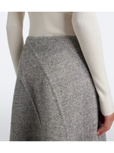 Fustă midi Proenza Schouler de lână alb