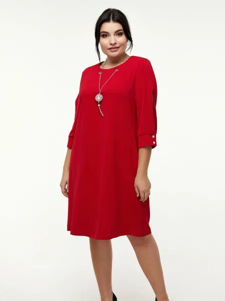 Сукня міді All Posa бавовна/поліестер червоний