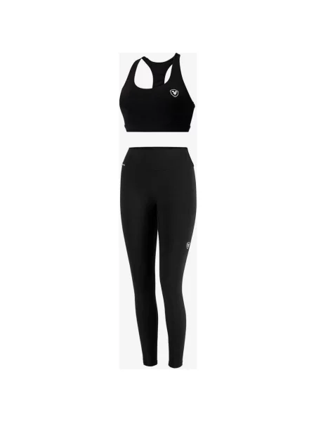 Zestaw Leffort Training High Support + legginsy długie Leffort Training Poly XS czarne