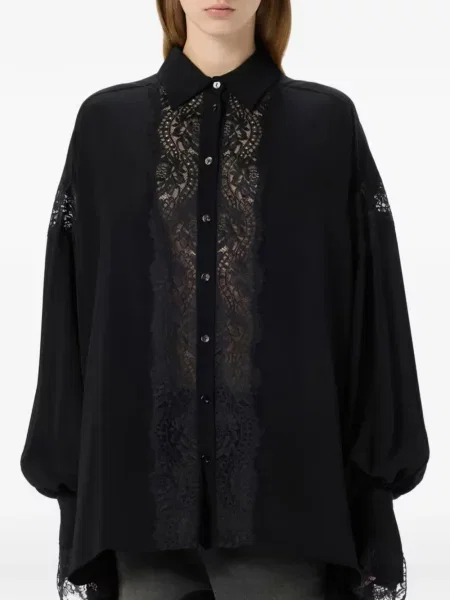 Риза Blumarine с дантела черно