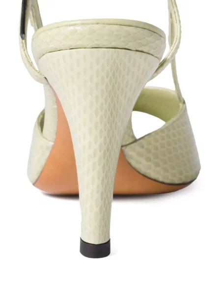 Sandale Miu Miu din piele slingback verde