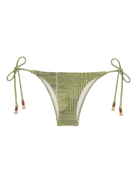 Bikini Lenny Niemeyer cu imagine cu imprimeu geometric cu legături verde