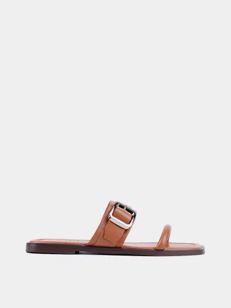 Шкіряні Шльопанці Attizzare коричневий