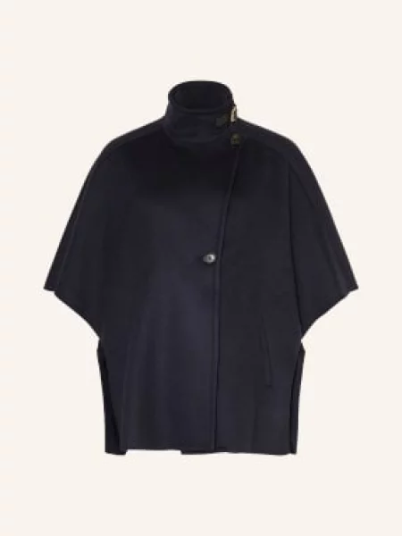 Max Mara Kašmírový Plášť Derrik tmavě modrá