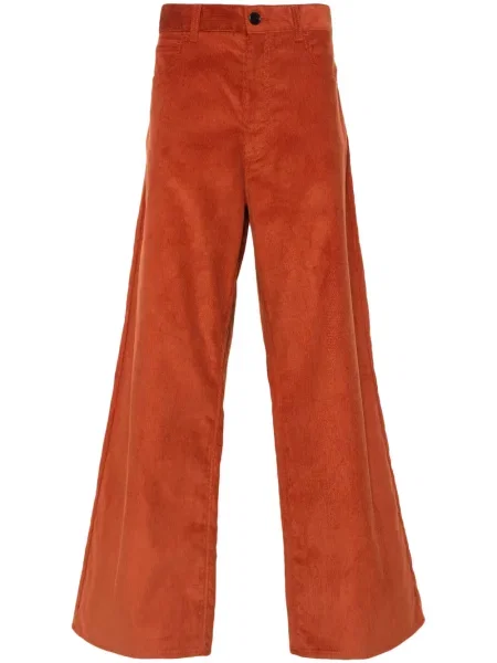 Pantaloni Marni de catifea cord portocaliu