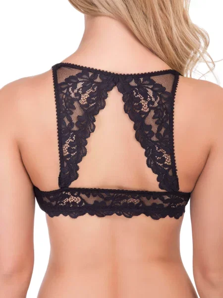 Комплект белья: бюстгальтер push-up и трусики слип чорні