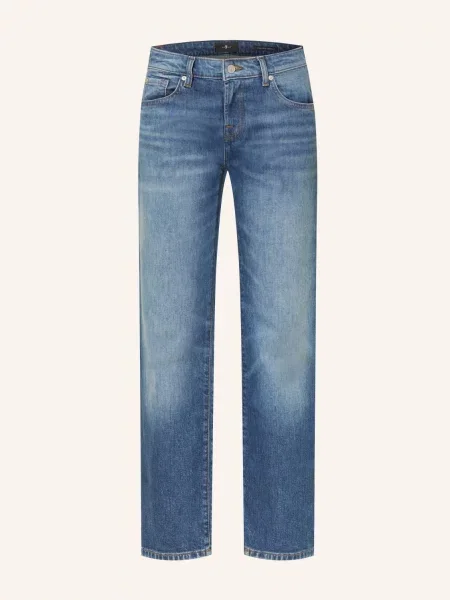 7 For All Mankind Rovné Džíny Calie blue core modré