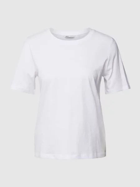 T-shirt z okrągłym dekoltem Only biała