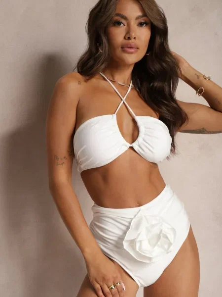 Costum de baie bikini Nanselian alb