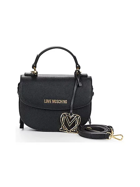 Top Love Moschino iz umetnega usnja črna
