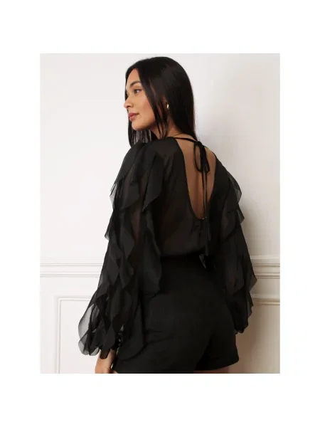 Top La Modeuse negru