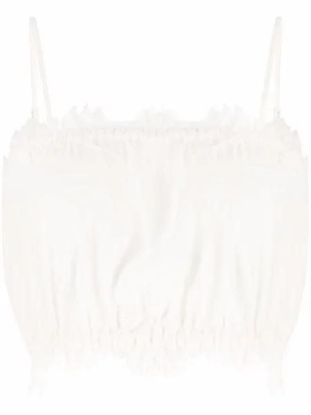 Jedwabny top Gold Hawk biały