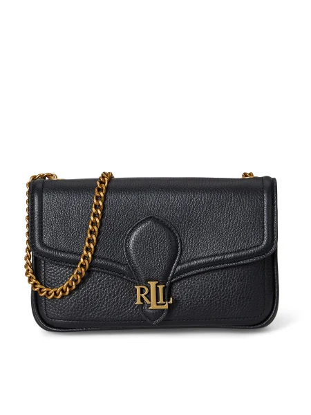 Geantă Lauren Ralph Lauren din piele negru