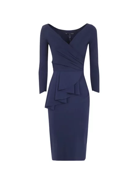 Rochie midi Chiara Boni La Petite Robe cu volane albastru