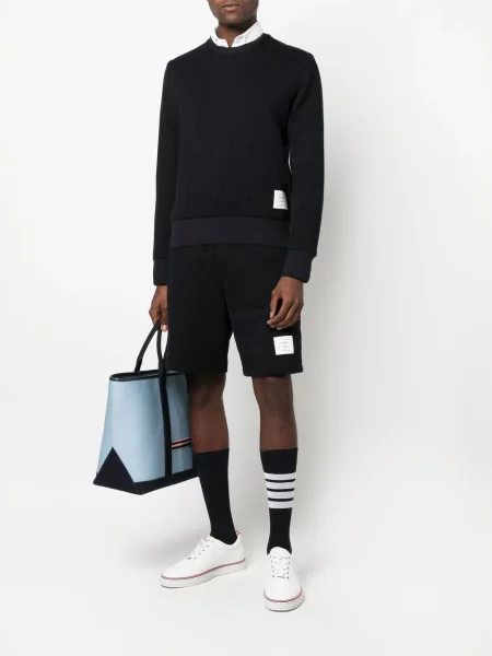 Dryžuotos šortai Thom Browne mėlyna