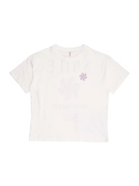 ONLY GIRLS Majica KOGSUN-VERAS FLOWER ljubičasta / crna bijela