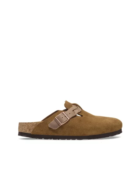 Birkenstock Klapki Boston Vl/Sheraling brązowy