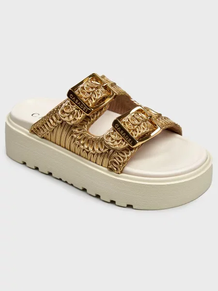 Шлепанцы Casadei золотые