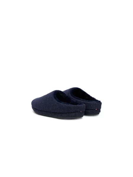 Copati Tommy Hilfiger Th House Shoe Flannel Mornarsko modra