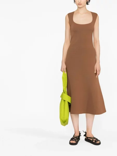Platėjantys suknele Stella Mccartney be rankovių ruda