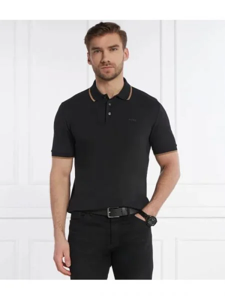 BOSS BLACK Polo Parlay negru