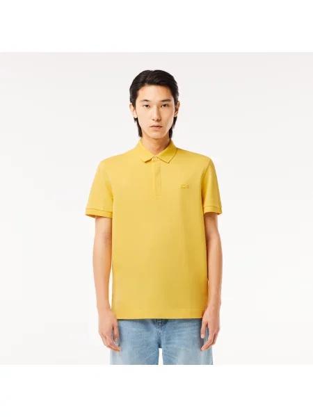 Lacoste Koszulka Polo Smart Paris Z Elastycznej Bawełny żółta