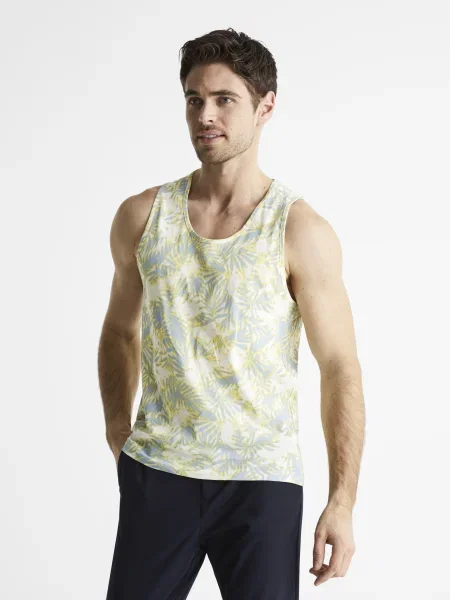 Tricou Celio cu model floral gri