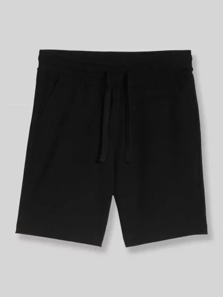 Szorty dresowe o kroju regular fit z mieszanka bawełny Tom Tailor Denim czarne