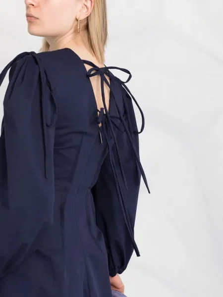 Rochie maxi Msgm lungă de costum albastru