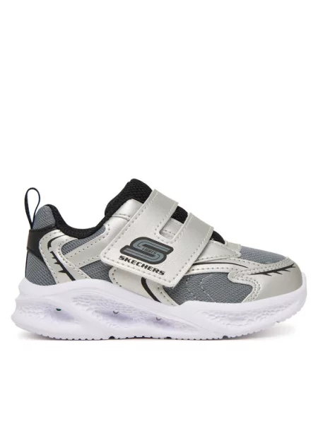 Laisvalaikio batai Skechers Meteor-Lights Glow Sidabrinė