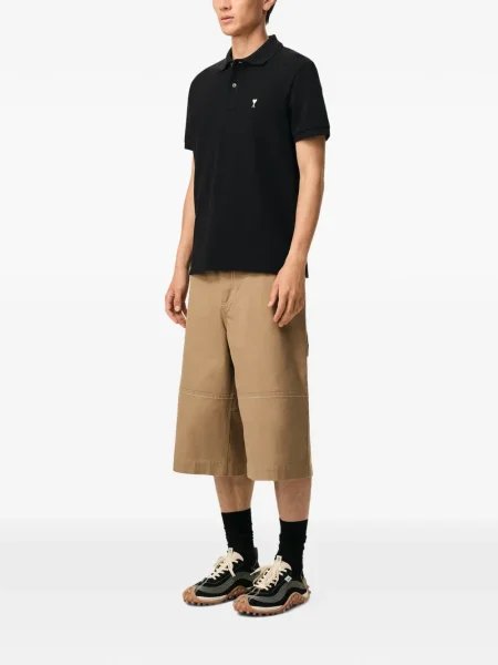 Polo Ami Paris cu broderie negru