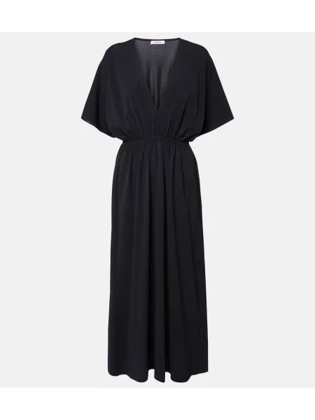 Rochie maxi Eres din jerseu de costum negru