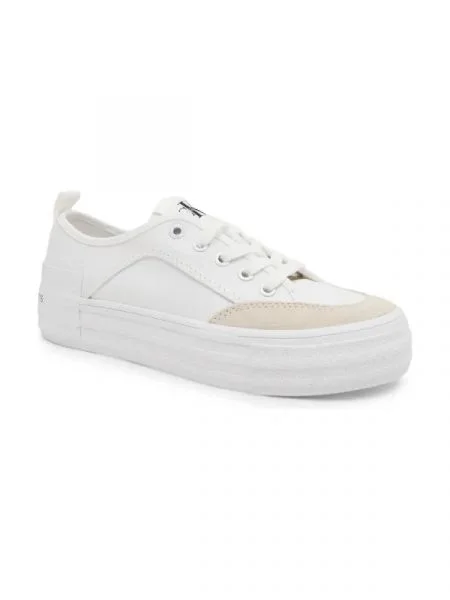 Calvin Klein Jeans Teniși VULC FLATFORM BOLD IRREG LINES alb
