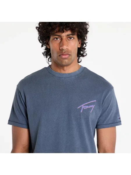 Тениска Tommy Jeans Relaxed Faded Graphic Tee Blue S синьо