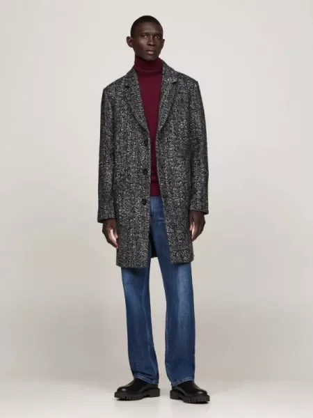 Tommy Hilfiger De lână palton negru