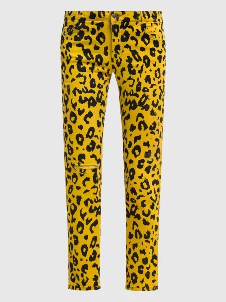 Джинси в анімалістичний принт Ermanno Scervino жовті