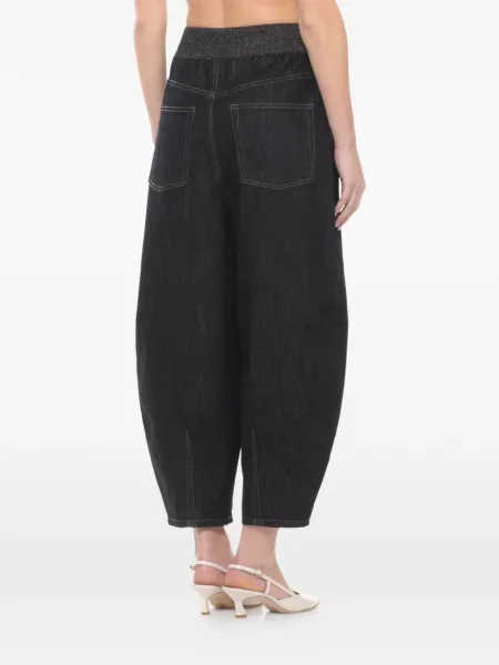 Jeansy Panicale ze sznurkiem niebieskie