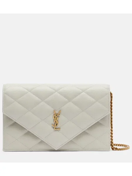Colier Saint Laurent din piele alb