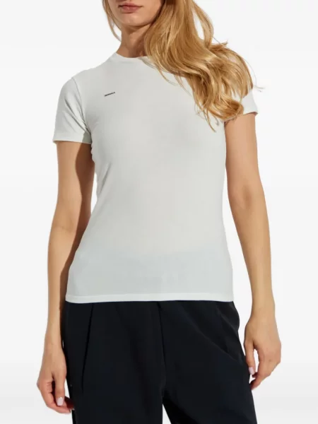 Tricou Pangaia cu imagine alb
