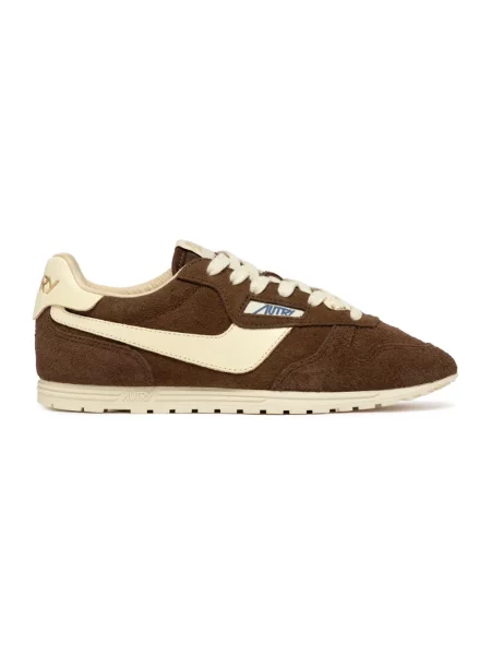 Sneakersy Autry skórzane brązowe