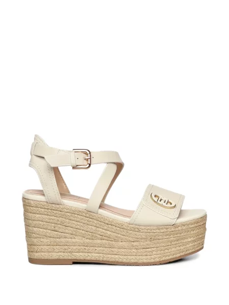 Espadrile Liu Jo din piele cu pană alb
