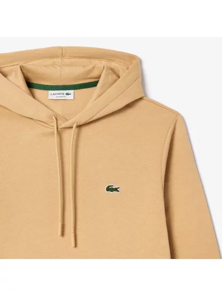 Lacoste Bluza Z Kapturem Z Bawełny Organicznej brązowa