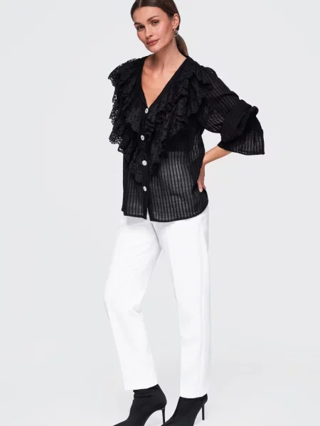 Ombre Bluza crna bijela
