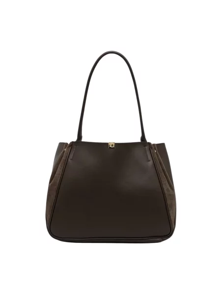 Coccinelle torebka shopper skórzana zielona