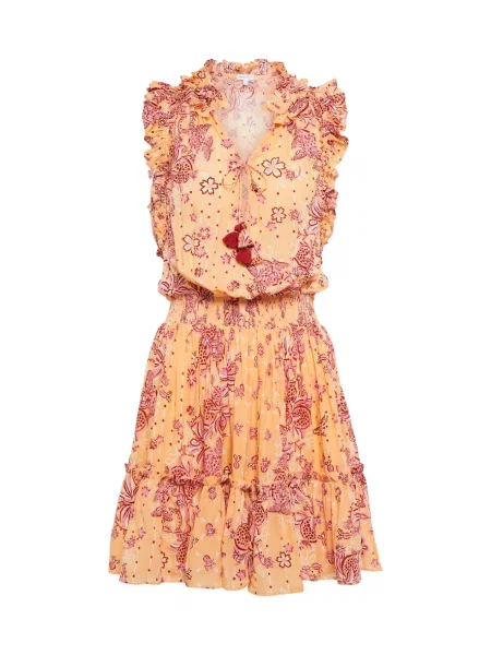Rochie Poupette St Barth cu imagine portocaliu