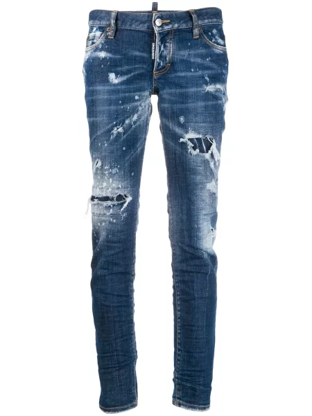 Blugi Dsquared2 zdrențuiți albastru