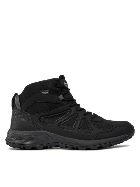 Черевики трекінгові Jack Wolfskin Woodland 2 Texapore Mid black чорні