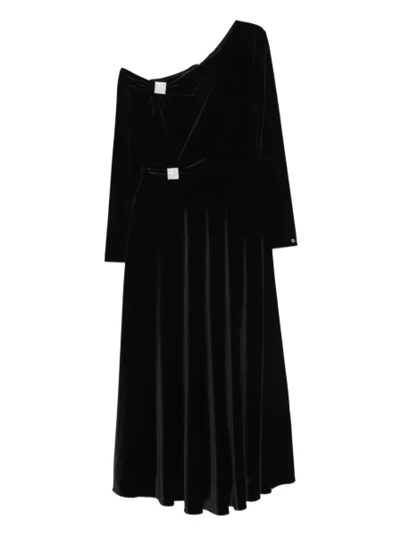 Rochie midi Nissa de cristal până la genunchi de costum negru