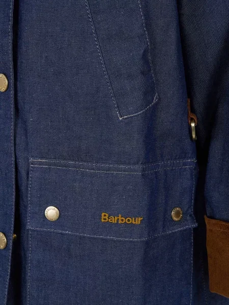 Samt s ovratnikom kaput Barbour plava