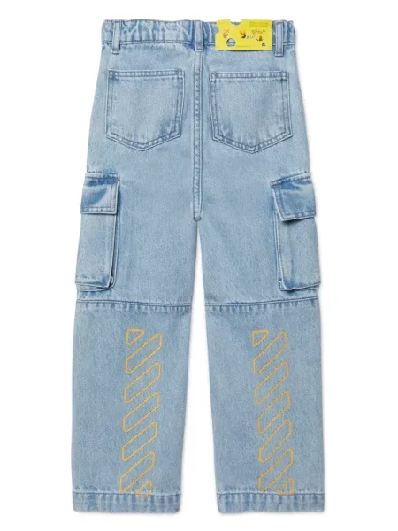 Jeansy dziecięce Off-white białe